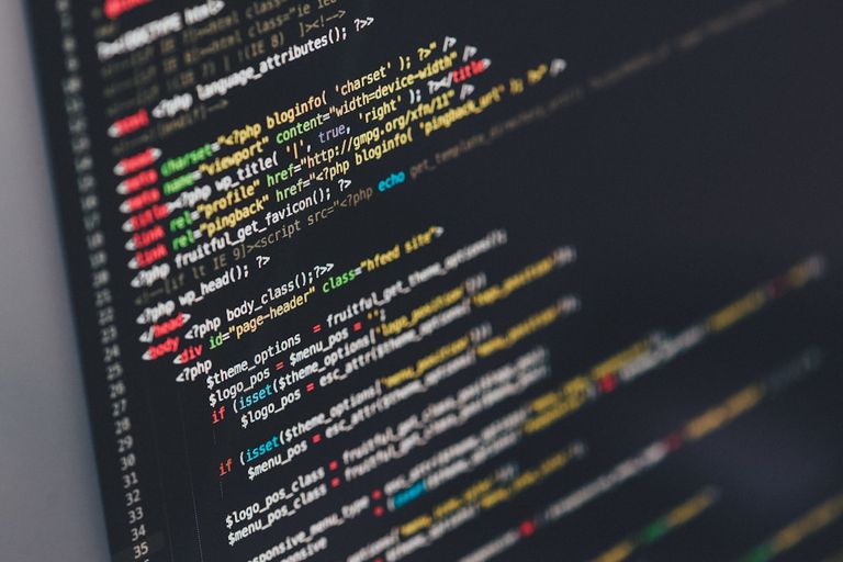 Source code displayed on a monitor