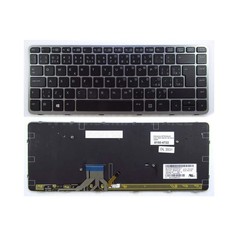 HP EliteBook Revolve 810 G1 810 G2 G3 US Backlit Keyboard