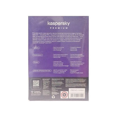 Kaspersky Kaspersky- Premium (Total Security) 5 devices 1 Year subscription