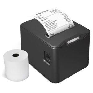 Thermal Receipt Printer 80mm Desktop Direct Thermal Printing USB+LAN Connection